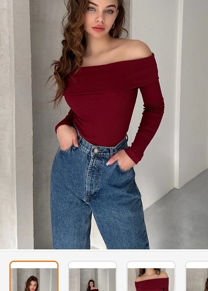 Madonna yaka kaşkorse bluz - Görsel 2