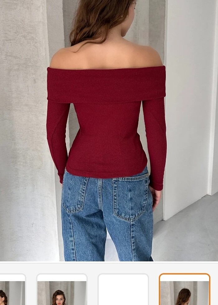 Madonna yaka kaşkorse bluz - Görsel 4