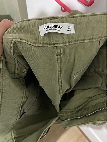 xs Beden haki Renk Pullandbear kargo pantolon