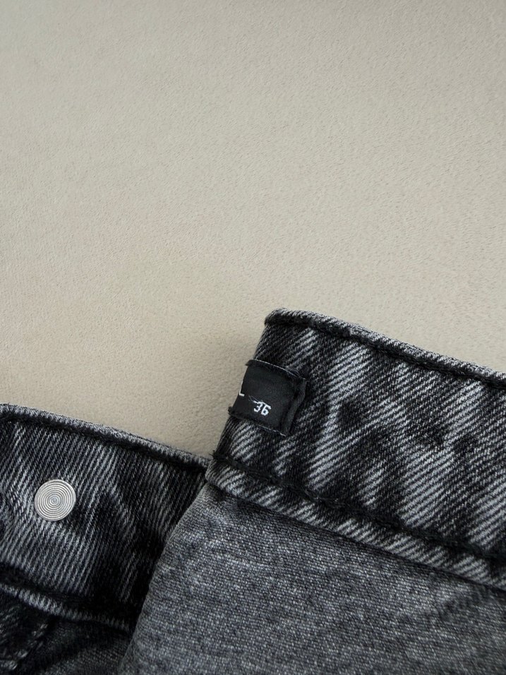 Gri Kadın Kot Pantolon - Görsel 3