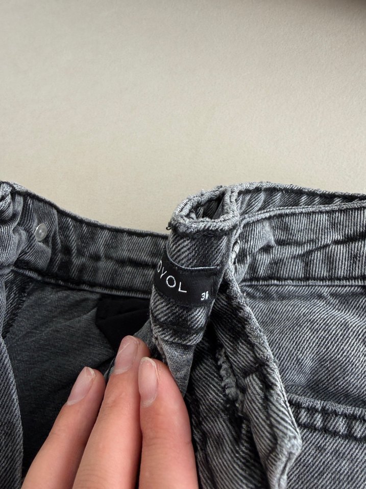 Gri Kadın Kot Pantolon - Görsel 2