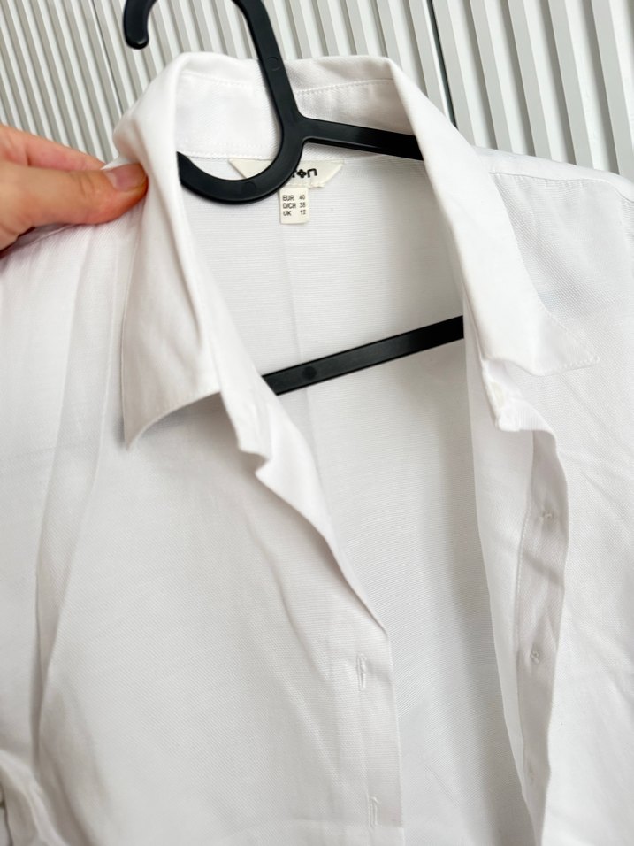 Kadın Beyaz Uzun Kollu Gömlek - Görsel 5