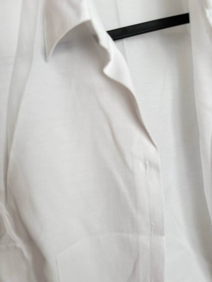 Kadın Beyaz Uzun Kollu Gömlek - Görsel 4