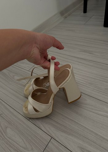 kalın topuk gelin ayakkabısı - Görsel 4