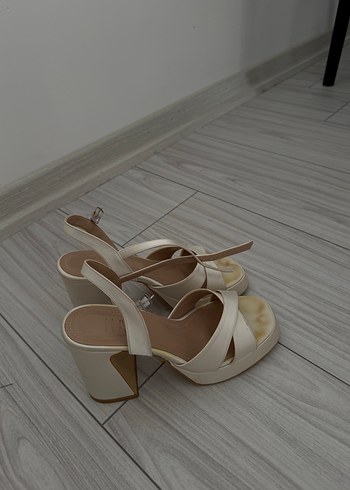 kalın topuk gelin ayakkabısı - Görsel 3