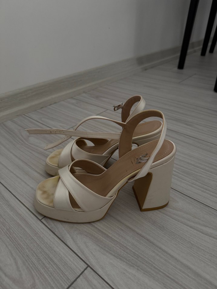 kalın topuk gelin ayakkabısı - Görsel 5