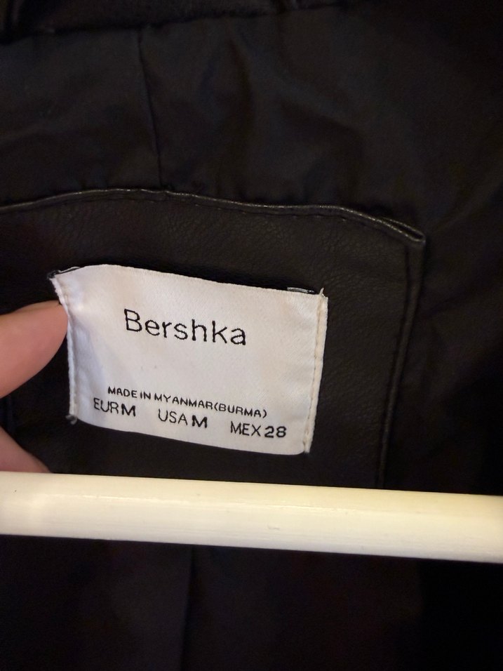 Kadın Siyah Deri Biker Ceket - Görsel 3