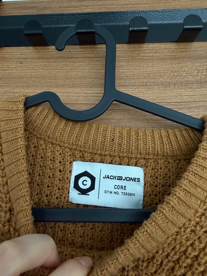 Kahverengi Örgü Kazak - Görsel 2