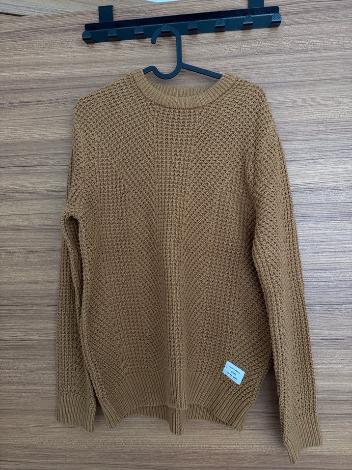 Kahverengi Örgü Kazak - Görsel 3