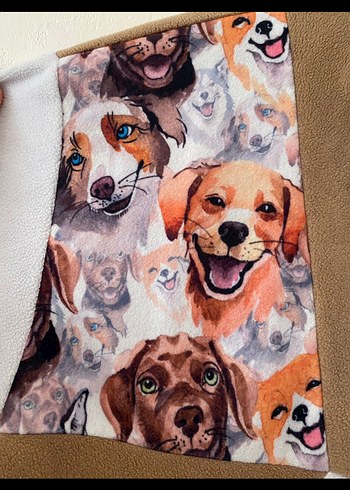 universal Beden kahverengi Renk Vatkalimon Köpek Desenli Sweatshirt