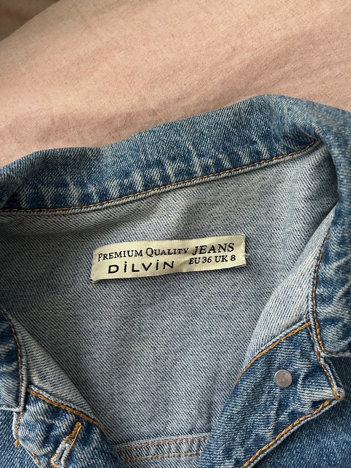 Dilvin Mavi Kadın Denim Ceket - Görsel 3