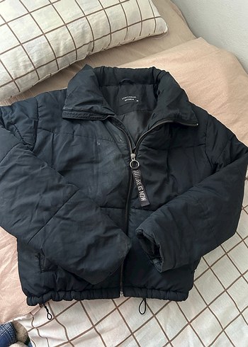 Siyah Fermuarlı Kadın Kışlık Midi Mont - Görsel 2