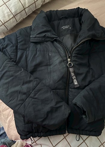 Siyah Fermuarlı Kadın Kışlık Midi Mont - Görsel 3