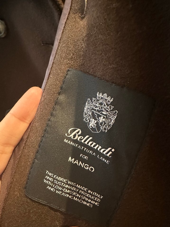 Mango Maksi Yaka Yün Kaban - Görsel 4