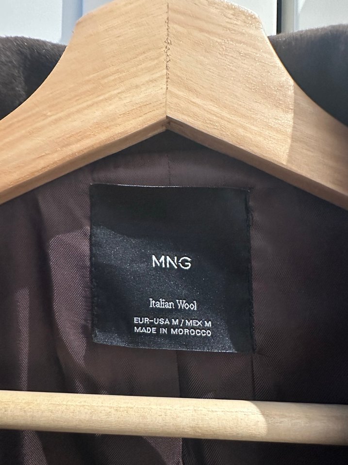 Mango Maksi Yaka Yün Kaban - Görsel 2