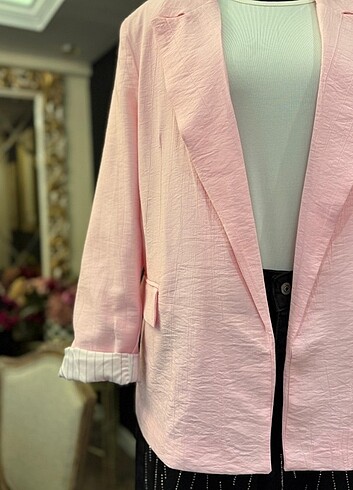 Diğer Pembe Çilek Blazer Ceket