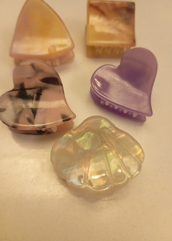 Pastel Renkli Şeffaf Vintage Saç Tokaları - Görsel 2