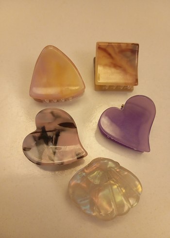 Pastel Renkli Şeffaf Vintage Saç Tokaları - Görsel 3