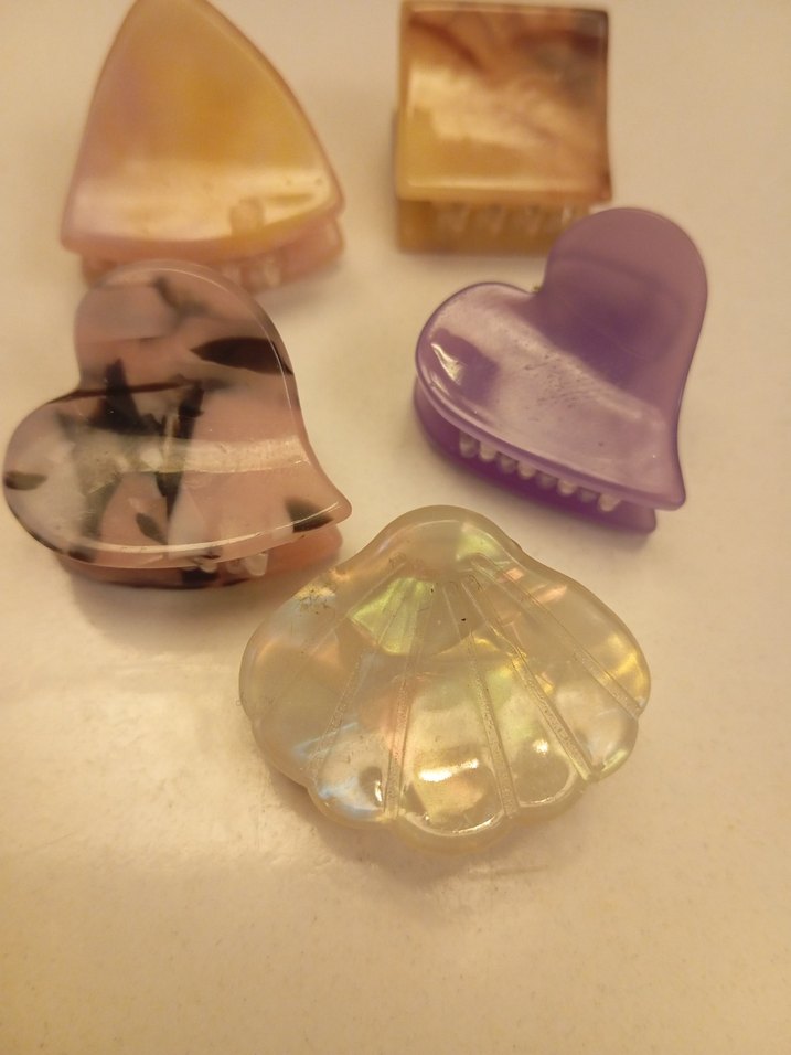 Pastel Renkli Şeffaf Vintage Saç Tokaları - Görsel 2