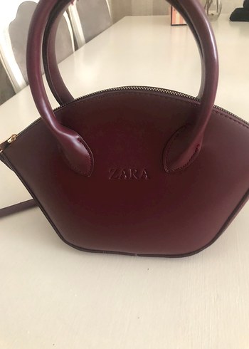 Zara muadili Bordo Deri Kadın Çanta