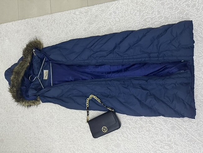 Lacoste Mavi Uzun Şişme Yelek