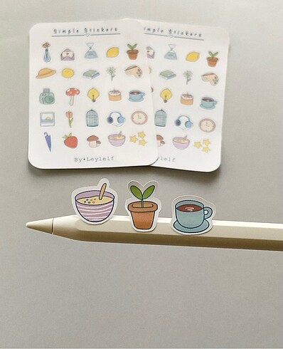 Simple-5 Stickers