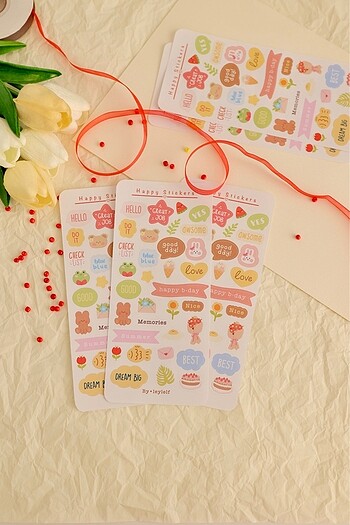 Happy-3 Stickers