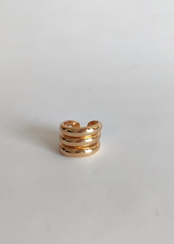 Beden altın Renk Minimalist Parlak Altın Kadın Yüzük