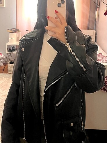 H&M deri ceket