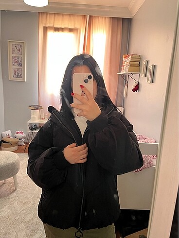 xs Beden siyah Renk Zara şişme mont