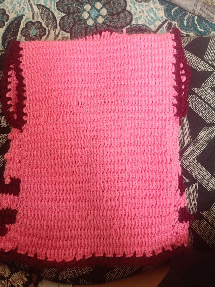 Pembe Bohem Kız Çocuk Örgü Panco - Görsel 2