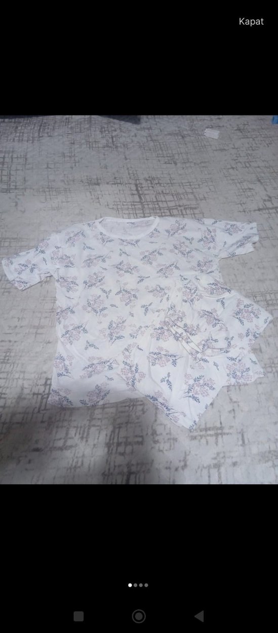 Dantel Detaylı Desenli Hamile Tişörtü - Görsel 2