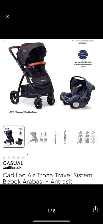 Casusl air trona bebek arabası