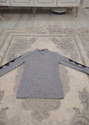 Koton L beden kolları güpür detaylı kazak - Görsel 5