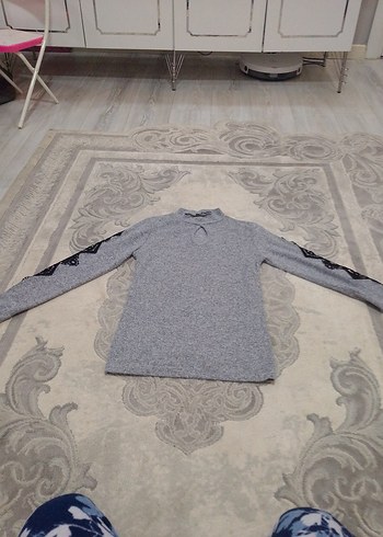 Koton L beden kolları güpür detaylı kazak - Görsel 4