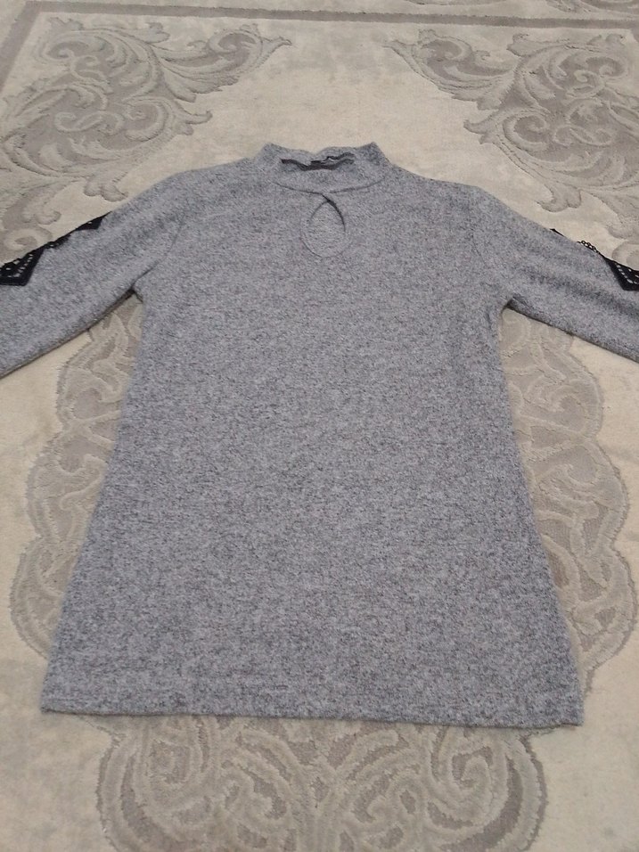 Koton L beden kolları güpür detaylı kazak - Görsel 3