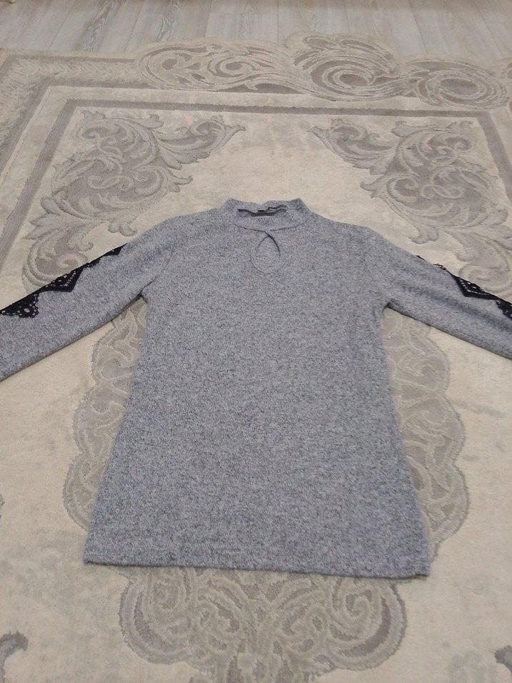 Koton L beden kolları güpür detaylı kazak - Görsel 2