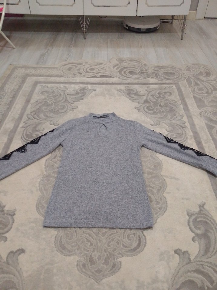 Koton L beden kolları güpür detaylı kazak - Görsel 5