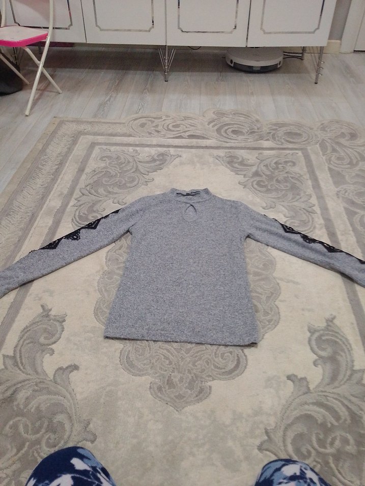 Koton L beden kolları güpür detaylı kazak - Görsel 4