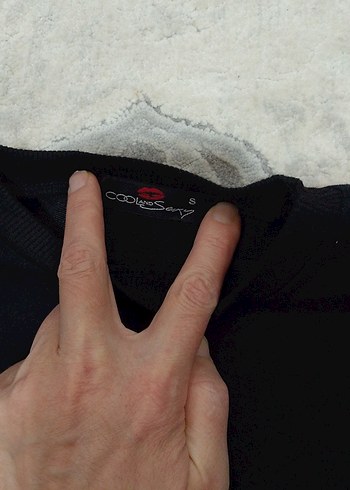 Cooland Sexy S beden kolları tüllü sweatshirt - Görsel 2