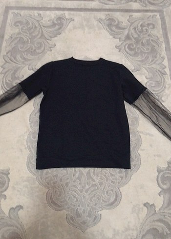Cooland Sexy S beden 12-13 yaş  kolları tüllü sweatshirt. - Görsel 7