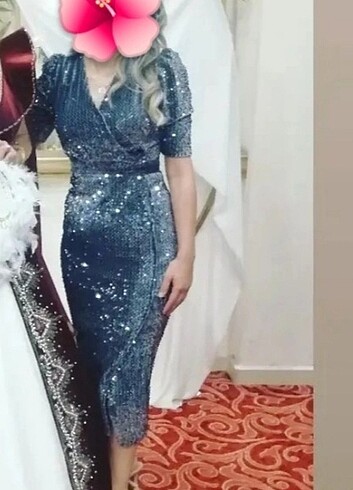 Diğer Pullu Abiye elbise şık gri şuanda 1.128 tl sitesinde