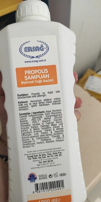 Farmasi Ersağ propolis şampuan 