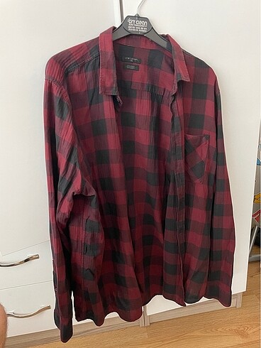LCW casual XL dar kalıp gömlek bordo