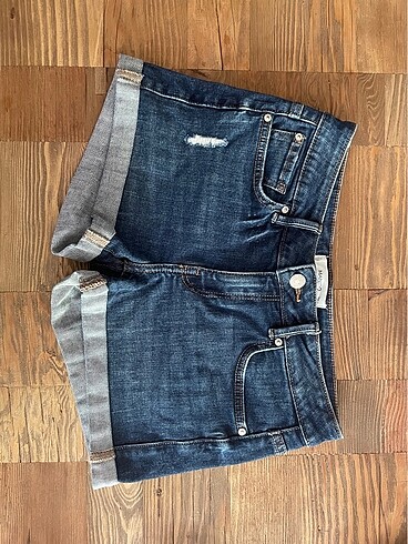 Mango MNG Jean Kot Şort Likralı