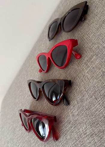 Kadın Retro Kedi Gözü Güneş Gözlüğü Seti - Görsel 2