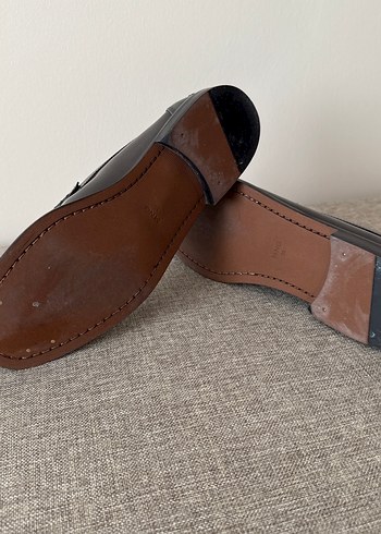 Klasik Antrasit Deri Kadın Loafer - Görsel 3