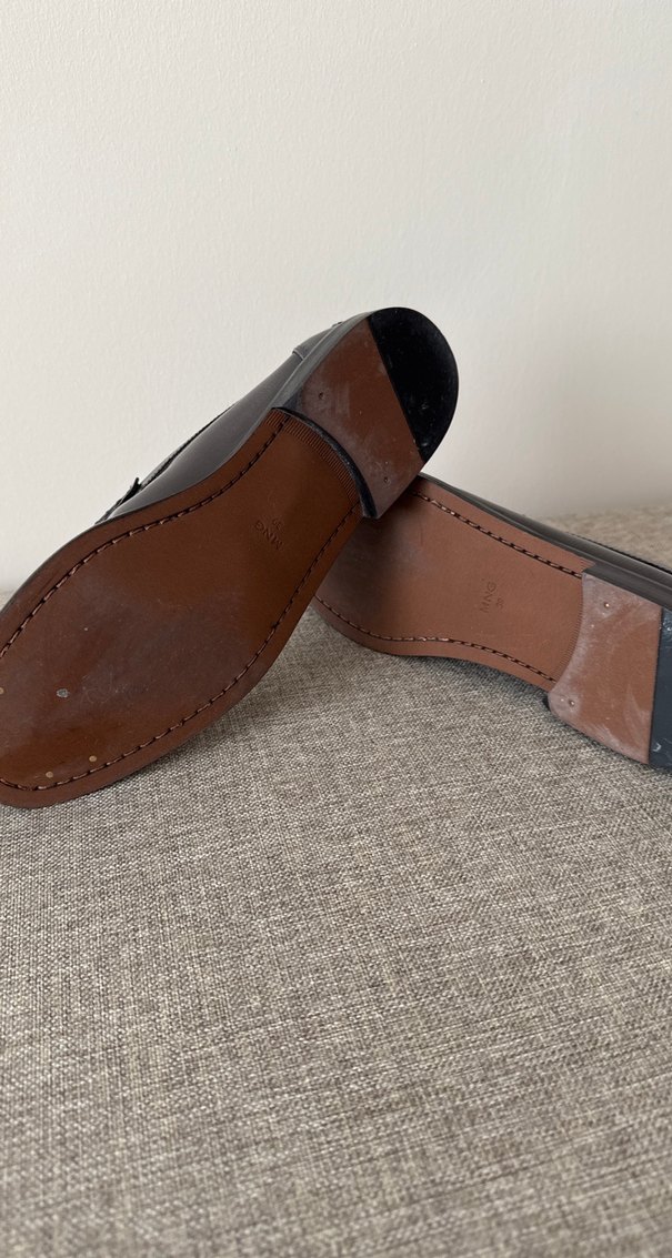 Klasik Antrasit Deri  Kadın Loafer - Görsel 3