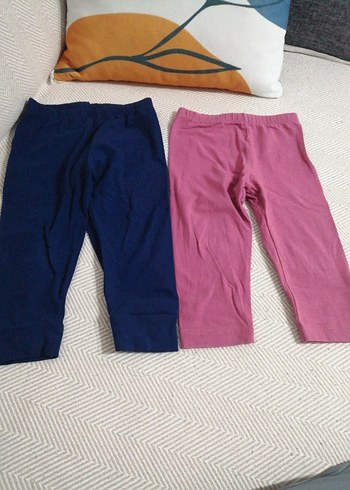 Kız Çocuk Pembe Pamuklu Tayt - Görsel 2