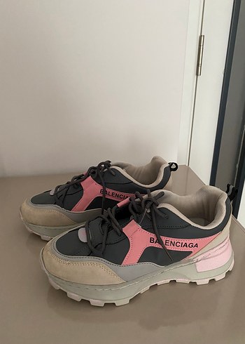 Pembe Gri Balenciaga Kadın Spor Ayakkabı